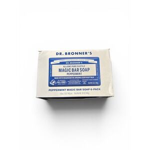 Dr. Bronner's - Pure-Castile Magic Bar Soap (Peppermint, 5 ounce, 6-Pack)